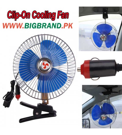Car 12V Portable 8 Inch Oscillating Fan with Clip